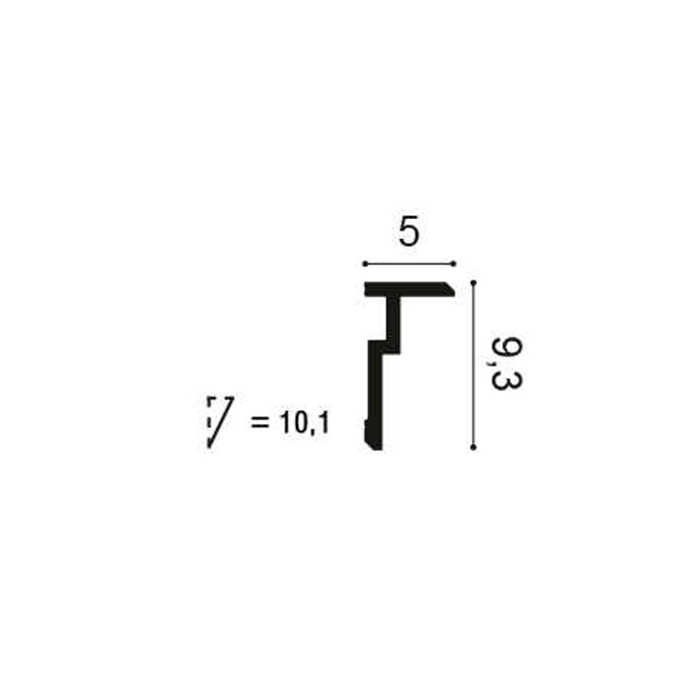 Orac Decor CX197 Plafondlijst | Middenklasse | L 200 x H 9,3 x B 5 cm